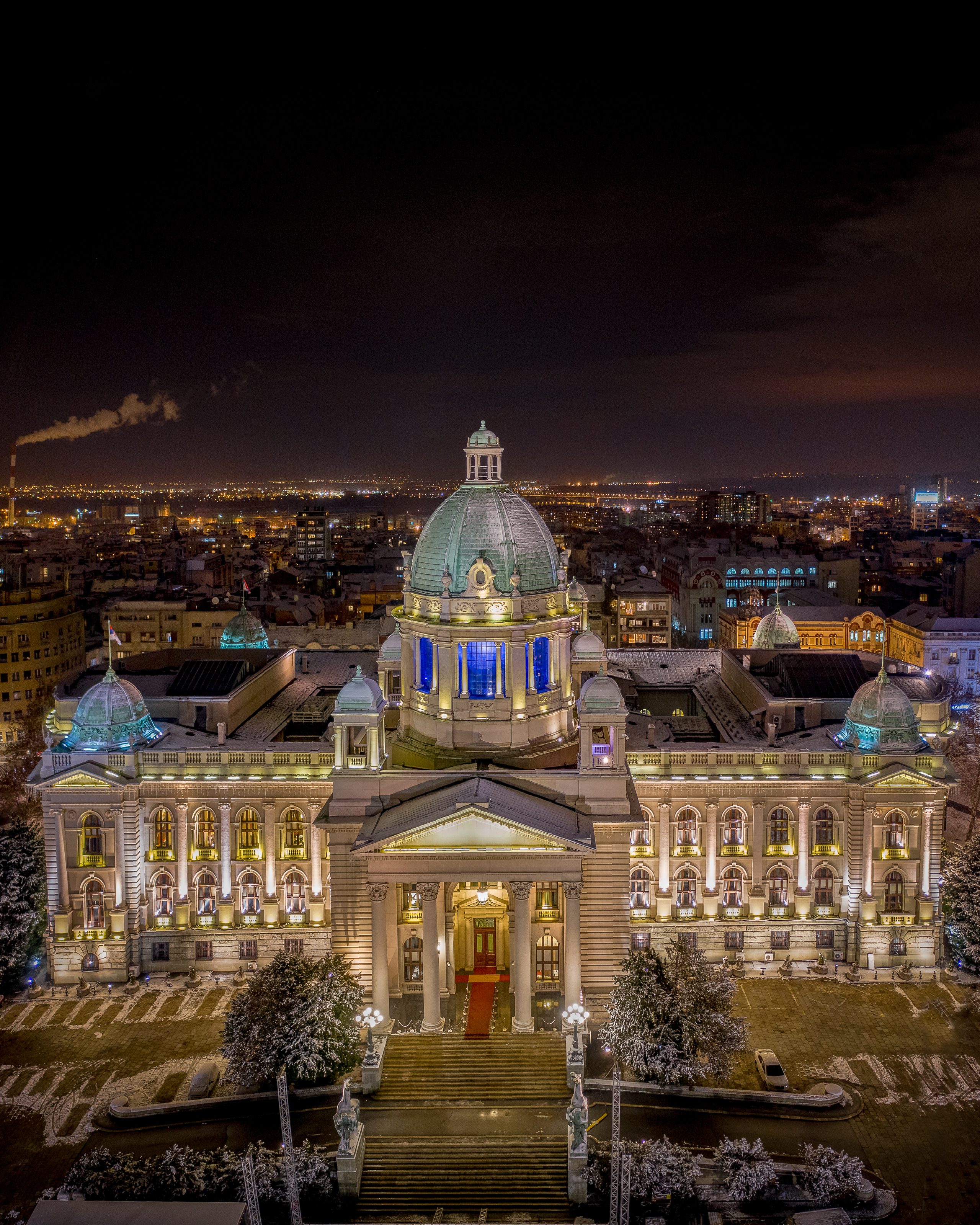 Dom Narodne skupštine zimi