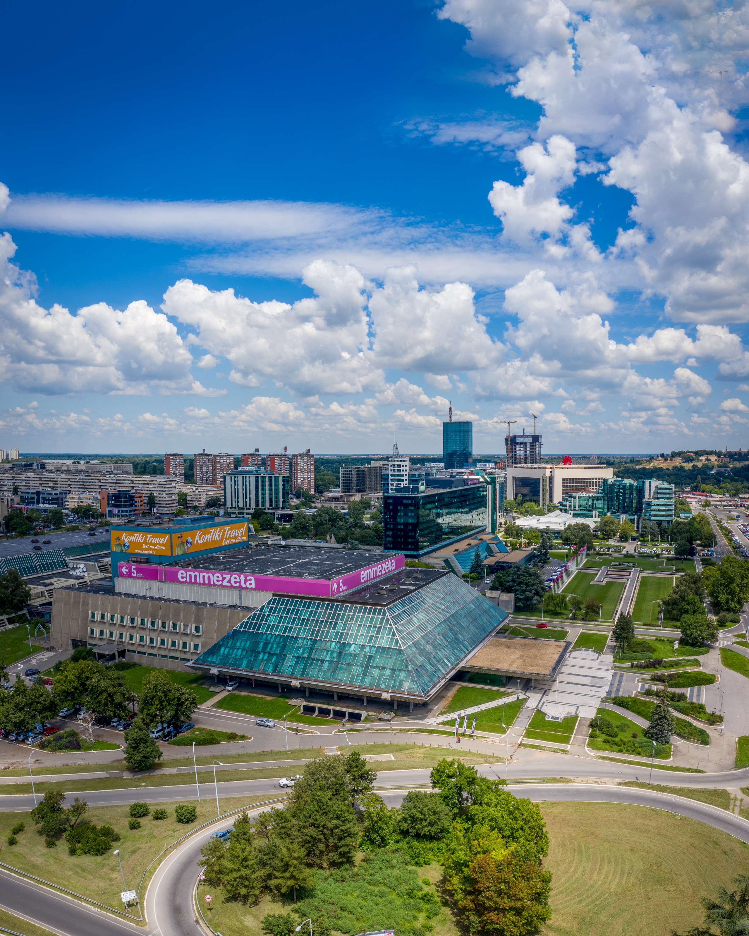 Pogled iz vazduha na Sava Centar